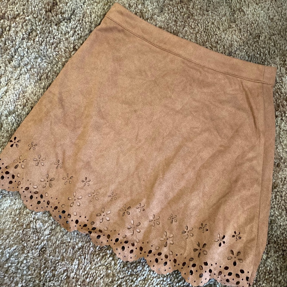 Brown felt skirt